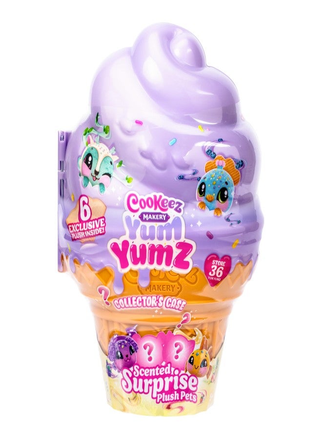 Cookeez Makery علبة تجميع آيس كريم كوكيز ميكري يوم يومز، علبة آيس كريم عملاقة تتسع لـ 36 آيس كريم يومز! تتضمن 6 دمى قطيفة حصرية بالإضافة إلى ورقة ملصقات ممتعة للتزيين واللعب والعرض والتخزين - Image 1